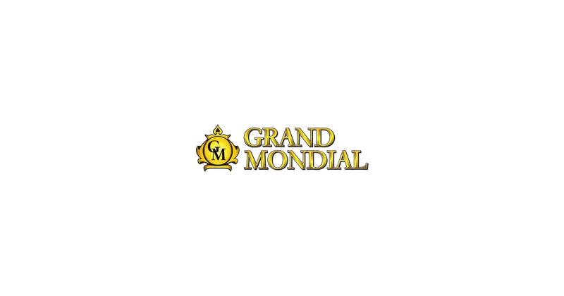 Grand Mondial Casino gaming interface showcasing popular slots and live casino